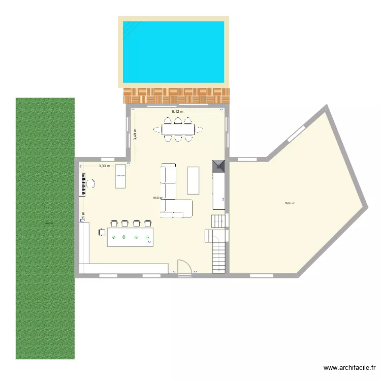 rdc. Plan de 2  et 150 m²