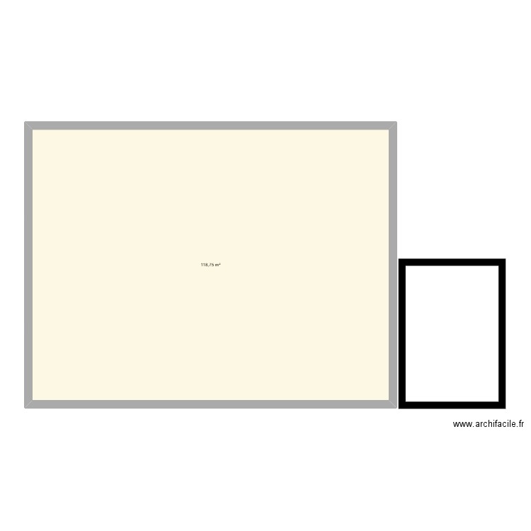 Maison oui. Plan de 1 pièce et 119 m2
