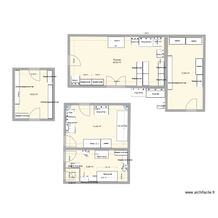 Nouveaux locaux. Plan de 0 pièce et 0 m2