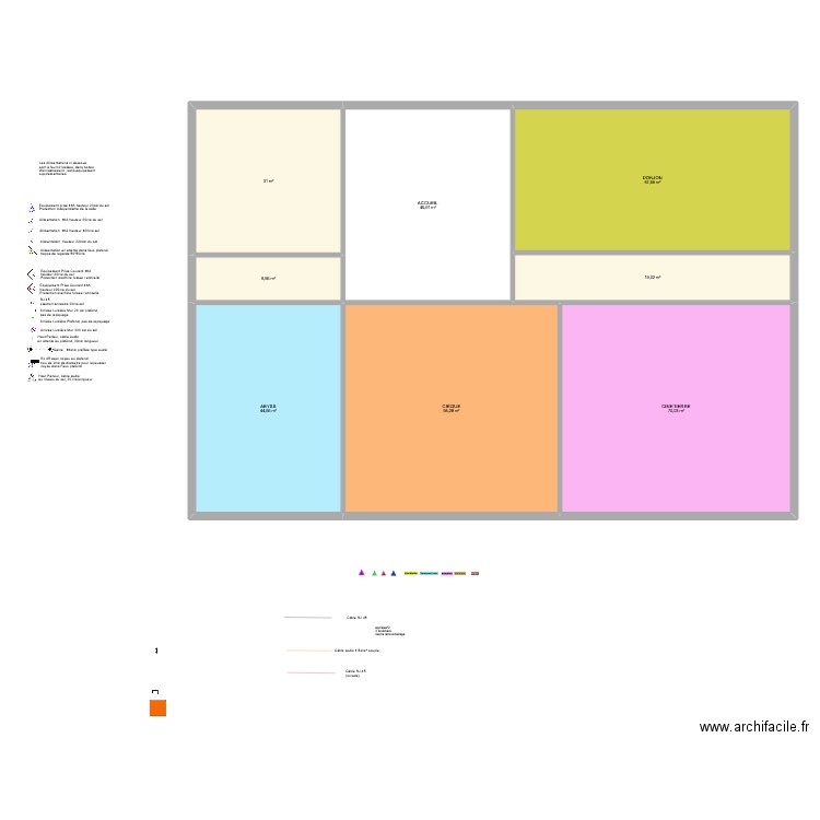 Frejus Nouveau Local. Plan de 8 pièces et 344 m2