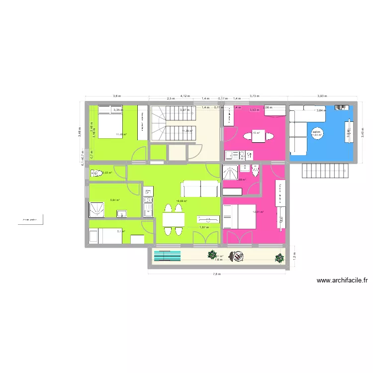 &eacute;tage 24/11. Plan de 