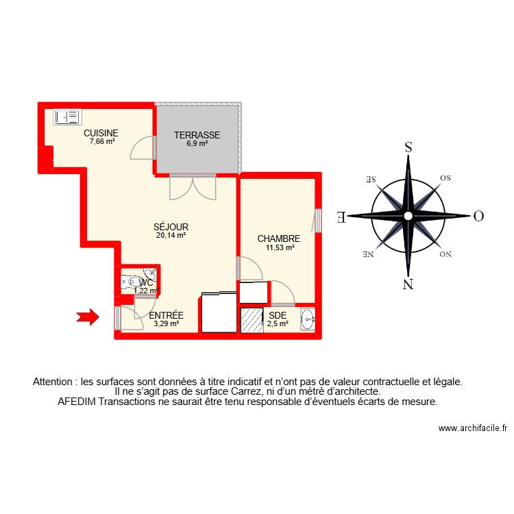 BI 27863. Plan de 11 pièces et 75 m2
