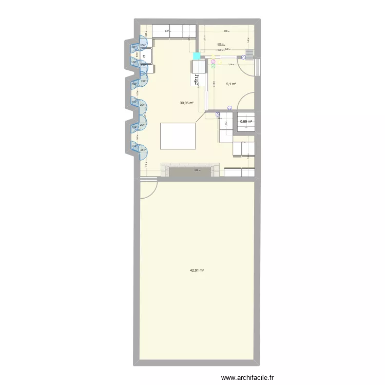 futur RDC. Plan de 4 et 80 m² futur RDC. Plan de 4 et 80 m²