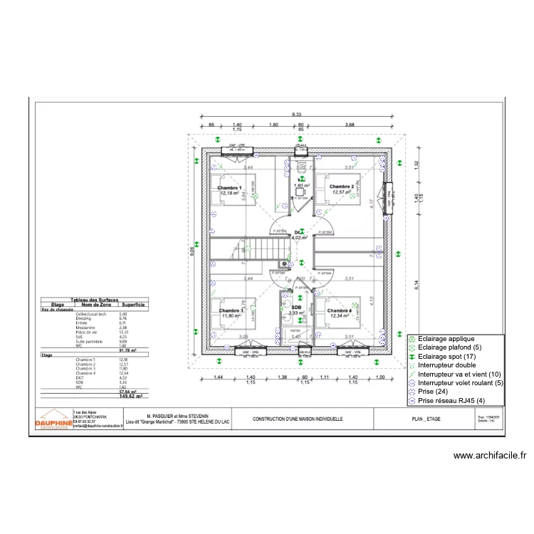 PLAN ETAGE PASQUIER 2. Plan de PLAN ETAGE PASQUIER 2. Plan de
