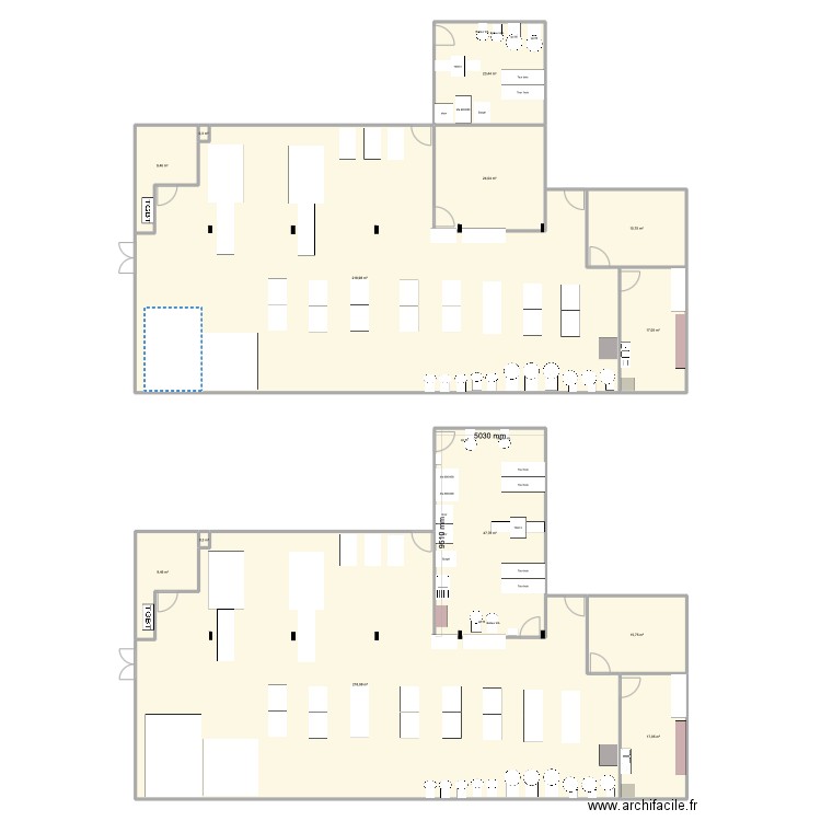 CFA Hilaire. Plan de 13 pièces et 618 m2