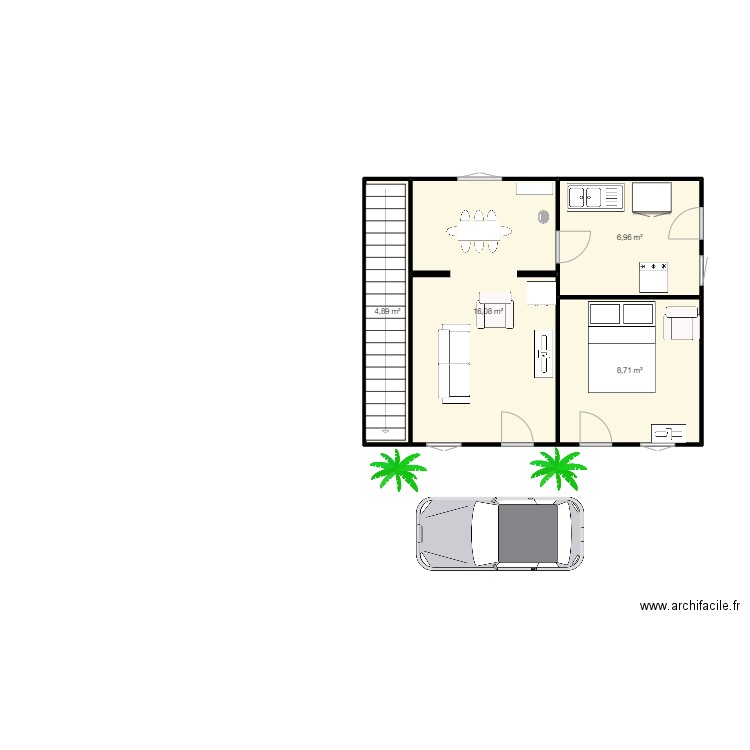 niveau 0. Plan de 0 pièce et 0 m2