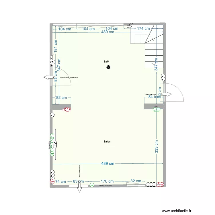 Maison Aische - S&agrave;M & Salon Peinture JP. Plan de 