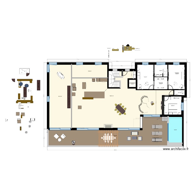 ROOFTOP modify . Plan de 16 pièces et 330 m2