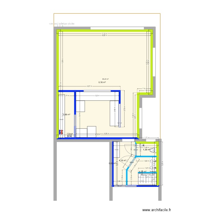 DEMAY etude plancher. Plan de 9 pièces et 179 m2