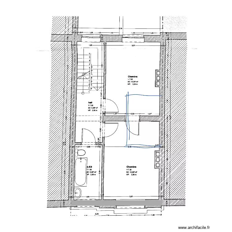 St Gilles Chee Woo 229 - 3ieme etage. Plan de 