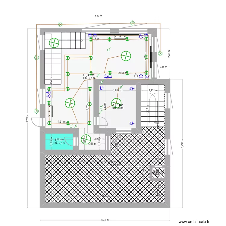 PLAN  ELECT SAMATRA 2. Plan de 5  et 42 m²