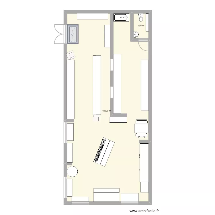 flower power. Plan de 2 pièces et 105 m² flower power. Plan de 2 pièces et 105 m²