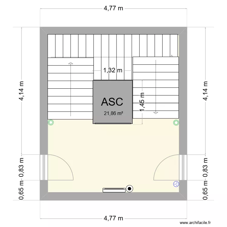 étage 3. Plan de 1 Pièce et 22 m² étage 3. Plan de 1 Pièce et 22 m²