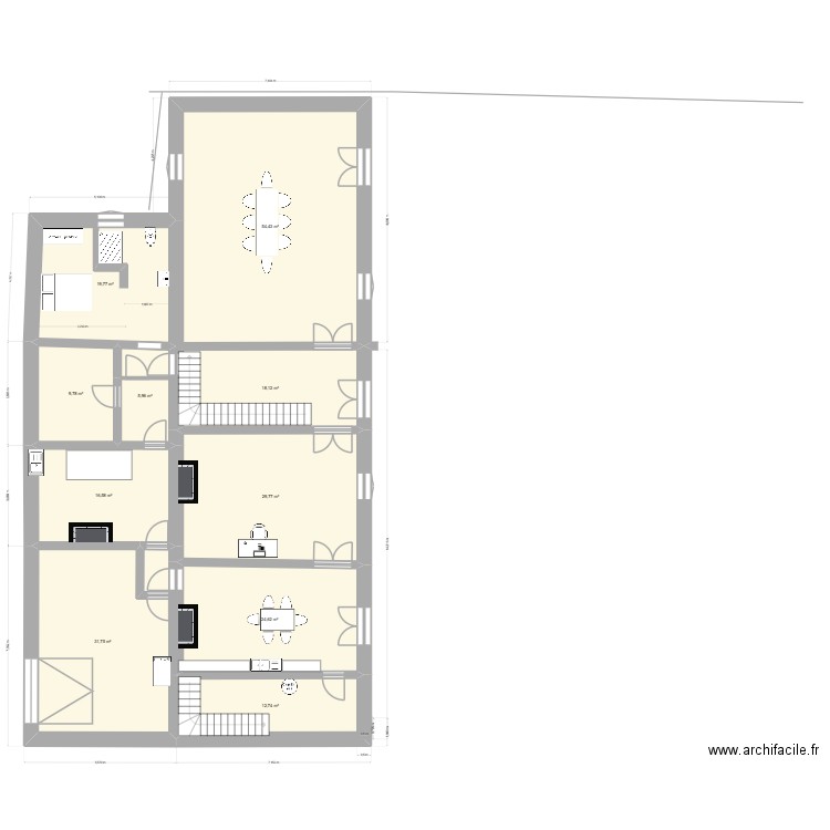 ordac   maison. Plan de 10 pièces et 224 m2