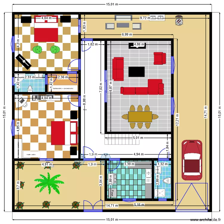 TANTE BINETOU REZ DE CHAUSSEE. Plan de TANTE BINETOU REZ DE CHAUSSEE. Plan de