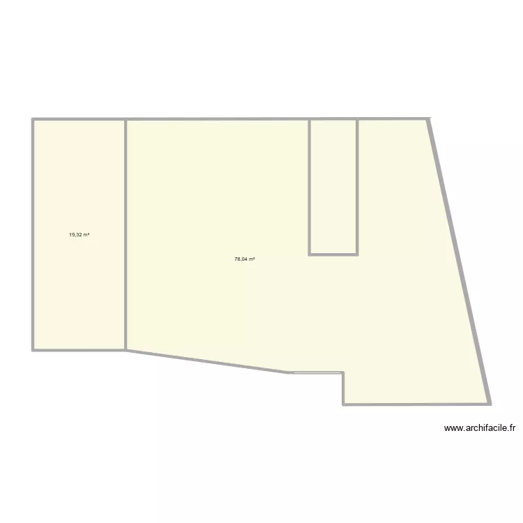 BAR 2. Plan de 2  et 97 m²