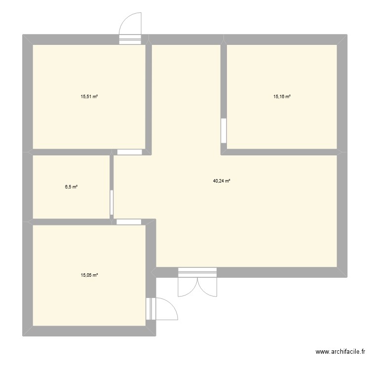 rdc rano 2. Plan de 5 pièces et 92 m2