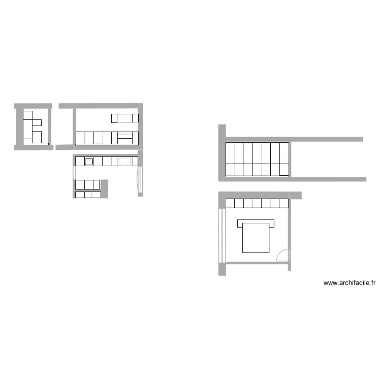 placard chambre GB. Plan de 