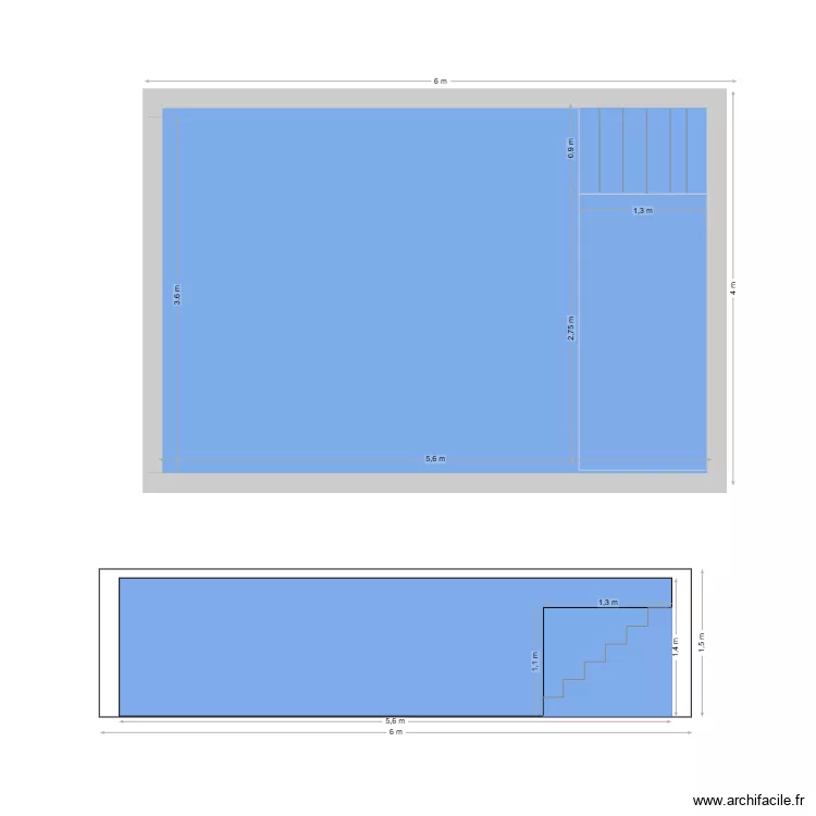 piscine 2. Plan de 