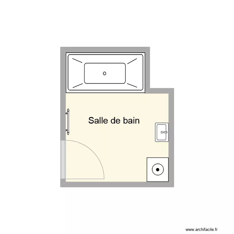 sdb asma. Plan de 1  et 5 m²
