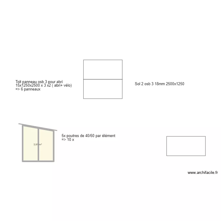 abri de jardin. Plan de 