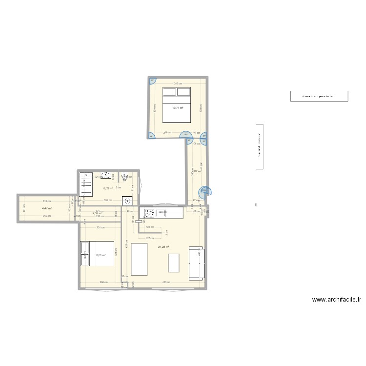 4 square gabriel faurE OPTIMUM. Plan de 7 pièces et 58 m2