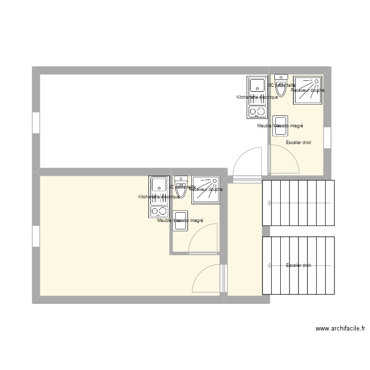 valbonne republique. Plan de 4 pièces et 24 m2