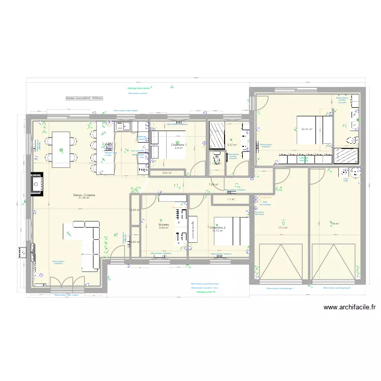 Senouillac v4 isol&eacute; v2 SDB 2. Plan de 20  et 161 m²