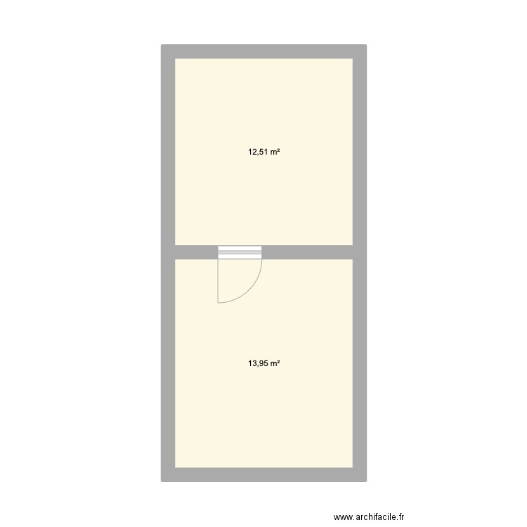 Mémé. Plan de 2 pièces et 26 m2