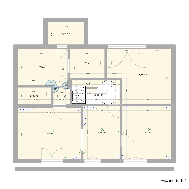 Mimi Futur. Plan de 11 pièces et 70 m2