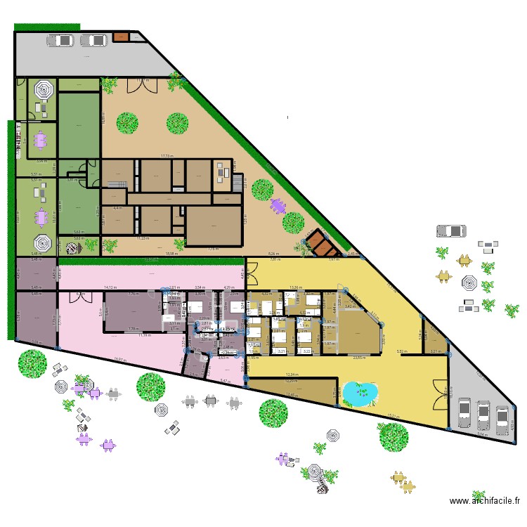 LOC COM / MAISON / APPARTS / LOC COM 2 300725A. Plan de 95 pièces et 1875 m2