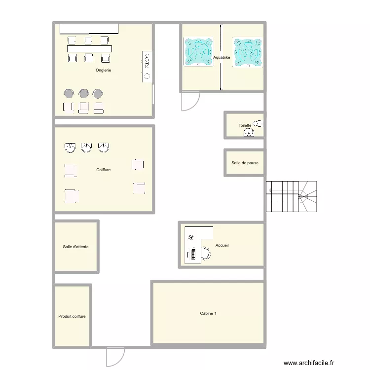 loanne. Plan de 9  et 76 m²