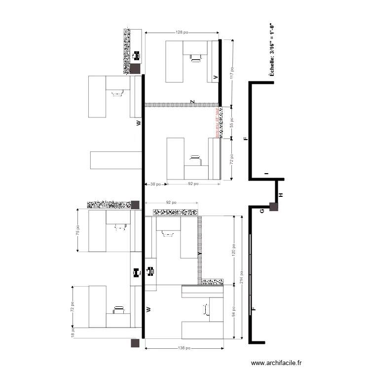 bertrand bureau position. Plan de 