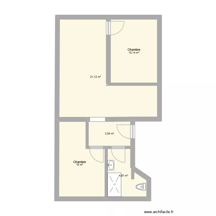 APPART. Plan de 5 Pièces et 50 m² APPART. Plan de 5 Pièces et 50 m²