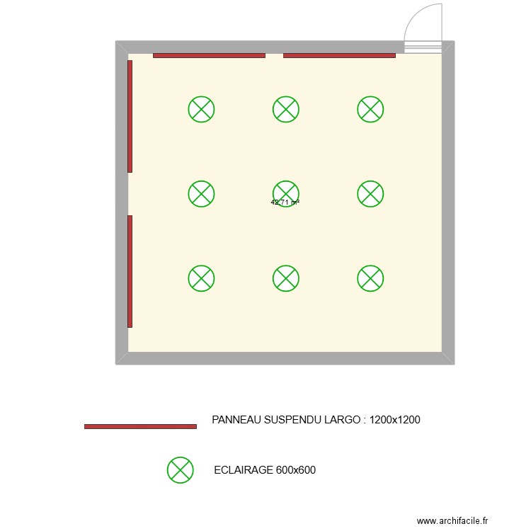 SALLE STRAVINSKY - CONSERVATOIRE. Plan de 1 pièce et 43 m2