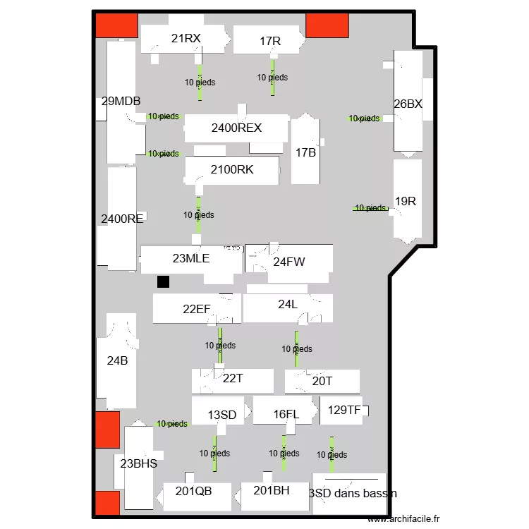 Plan de Sherbrooke V1. Plan de 1 pièce et 1145 m² Plan de Sherbrooke V1. Plan de 1 pièce et 1145 m²