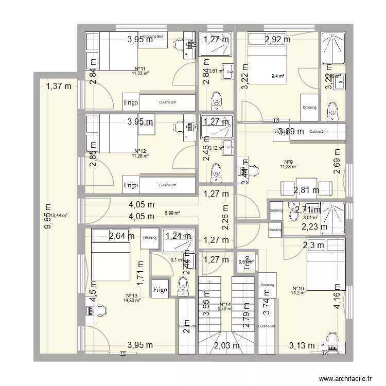 Saint-agne 1er étage Aprés V5. Plan de 15 et 115 m² Saint-agne 1er étage Aprés V5. Plan de 15 et 115 m²