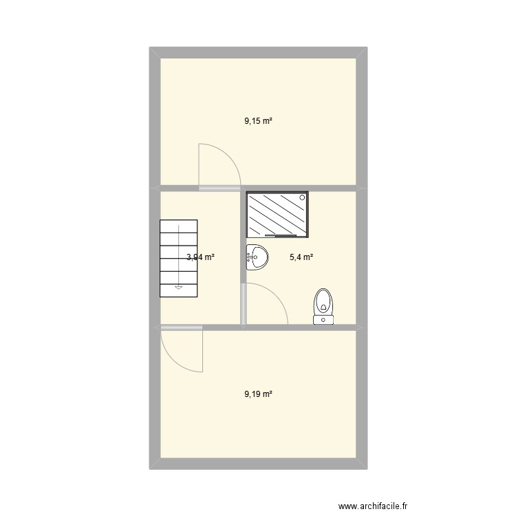 etage bb. Plan de 0 pièce et 0 m2