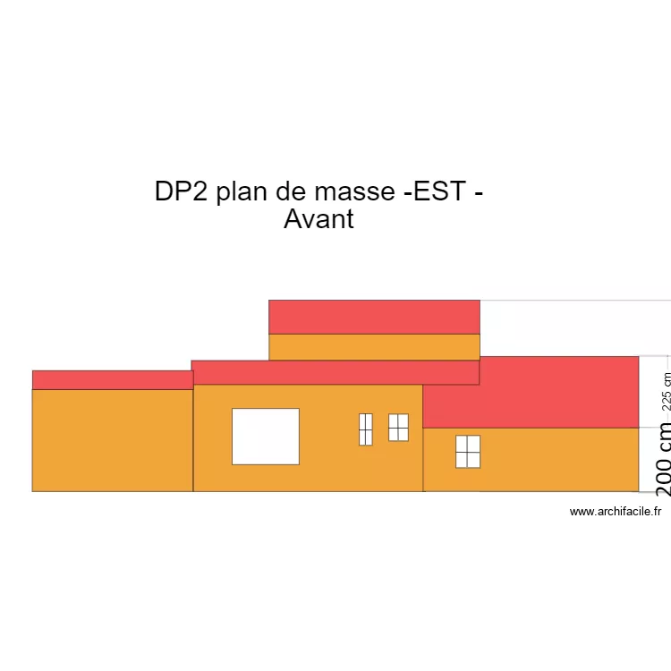 DP2-plan de masse -EST- AVANT Terrasse ouverte. Plan de 