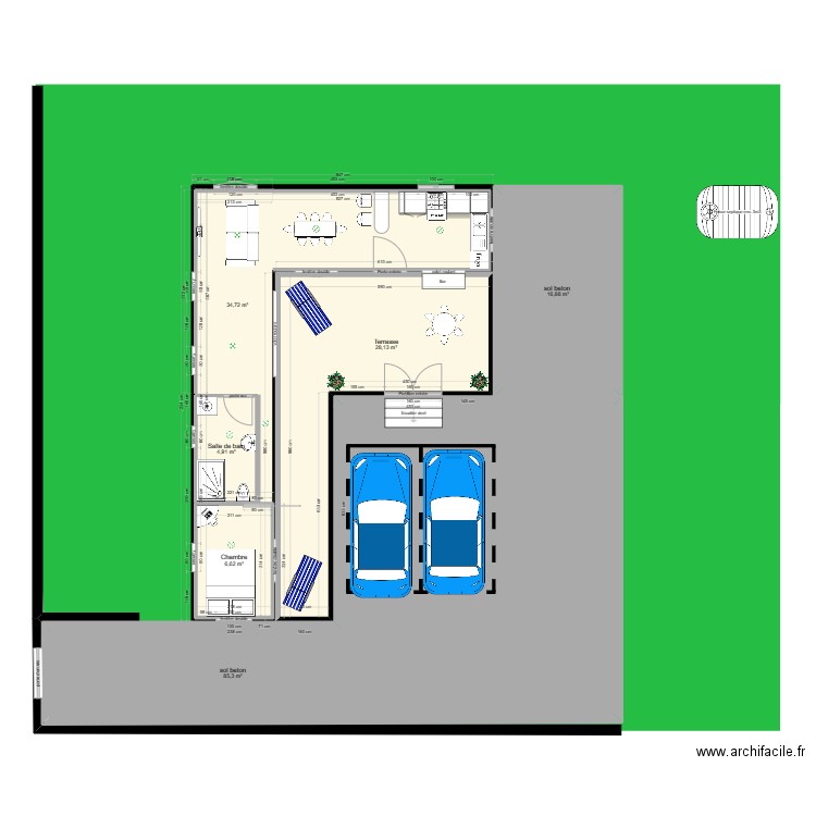 Mr. ROUSSELBIN. Plan de 6 pièces et 182 m2