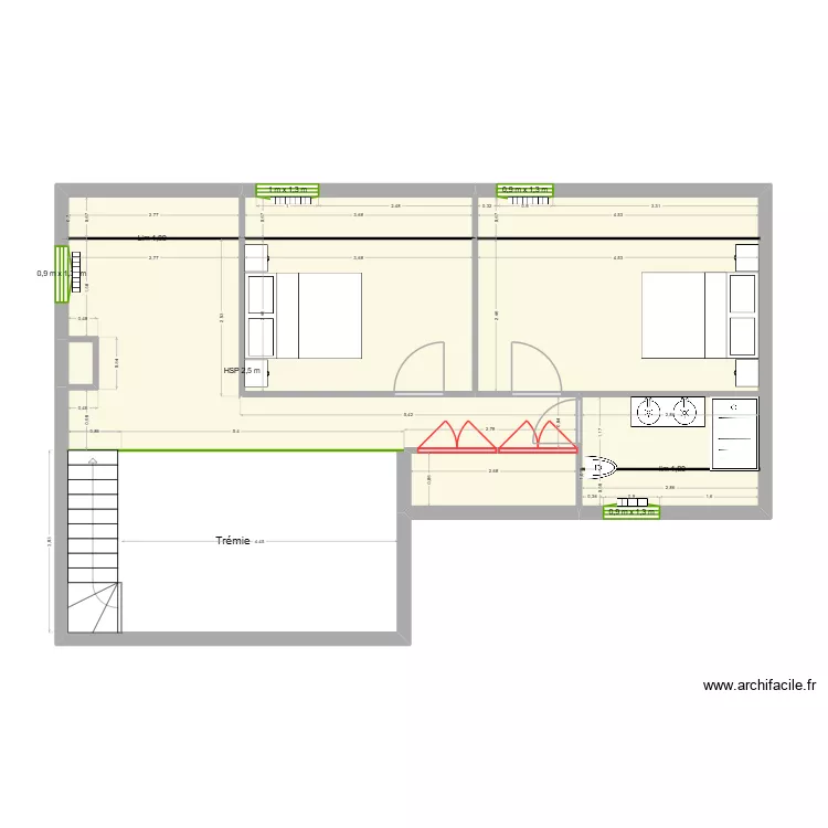 etage ppe audierne projeté .. Plan de 11 et 64 m² etage ppe audierne projeté .. Plan de 11 et 64 m²