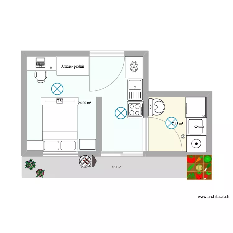 Appartement étudiant Paris. Plan de 2 et 31 m² Appartement étudiant Paris. Plan de 2 et 31 m²