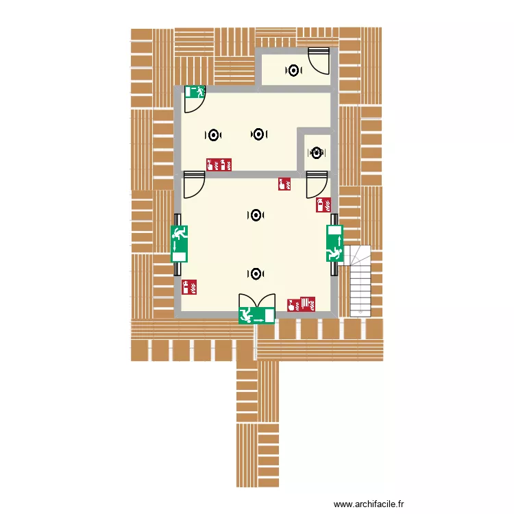 Plan sécurité incendie. Plan de 7 et 105 m² Plan sécurité incendie. Plan de 7 et 105 m²