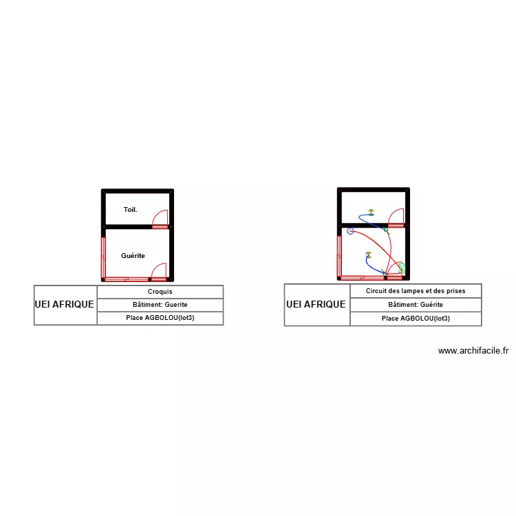 croquis place AGBOLOU. Plan de 