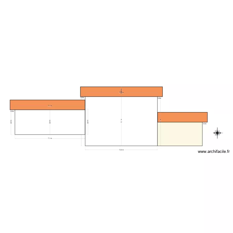 facade maison coté. Plan de facade maison coté. Plan de