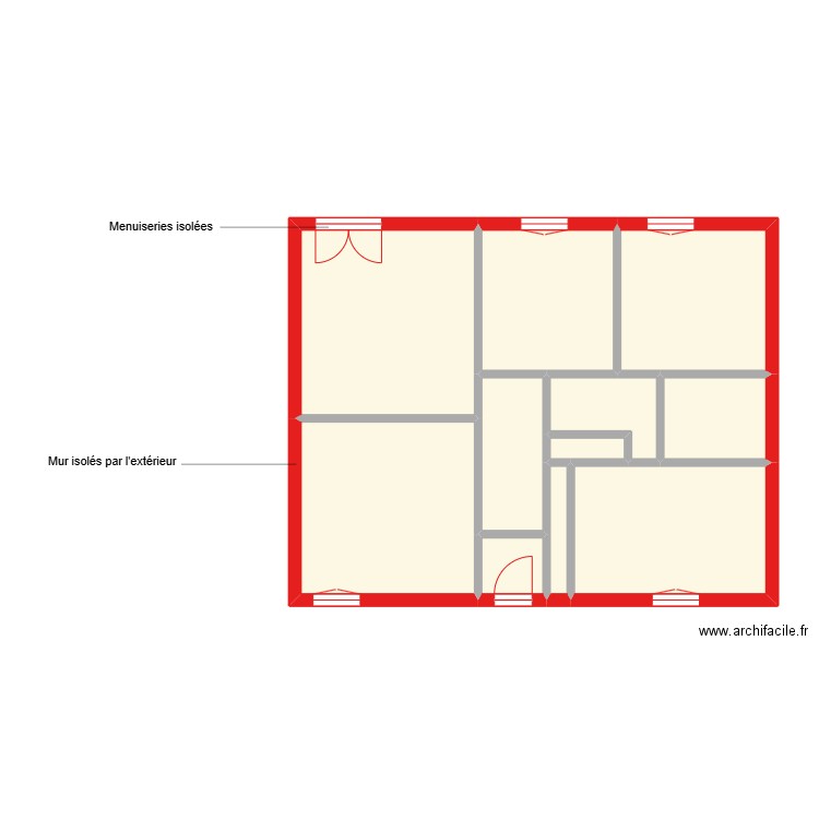 ROUSSEL ETAGE ETAPE 1. Plan de 11 pièces et 71 m2
