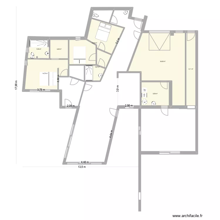 Combrit1. Plan de 7 et 37 m² Combrit1. Plan de 7 et 37 m²
