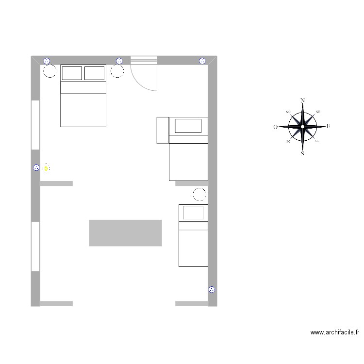 Chambre grandcourt. Plan de 0 pièce et 0 m2