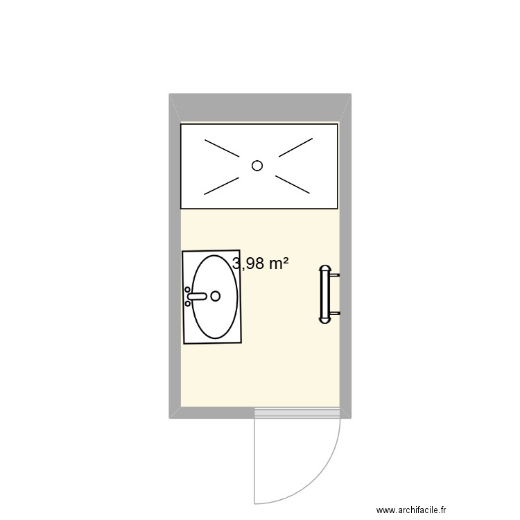 campilla. Plan de 1 pièce et 4 m2