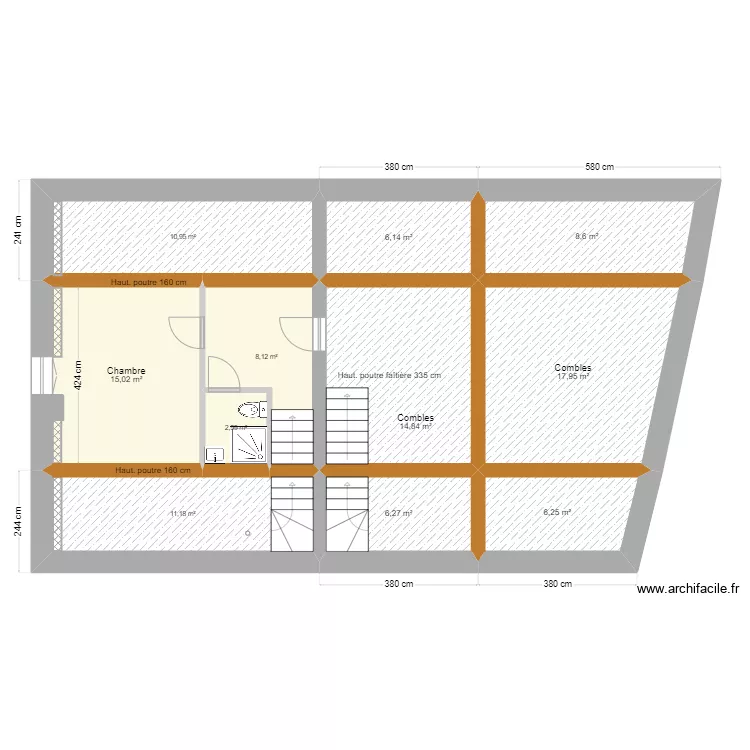 Projet Combles (sans fenetres). Plan de 